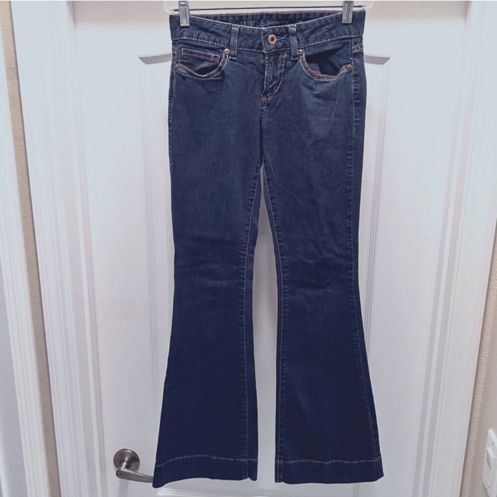 Guess Charlie Ultra Flare Dark Blue Jeans 26 - Picture 3 of 13
